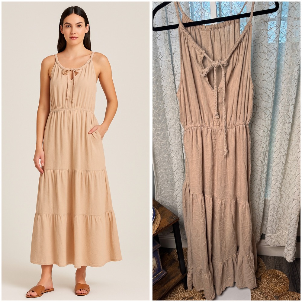 Rachel Zoe Linen‎ Blend Maxi Dress – Size XL